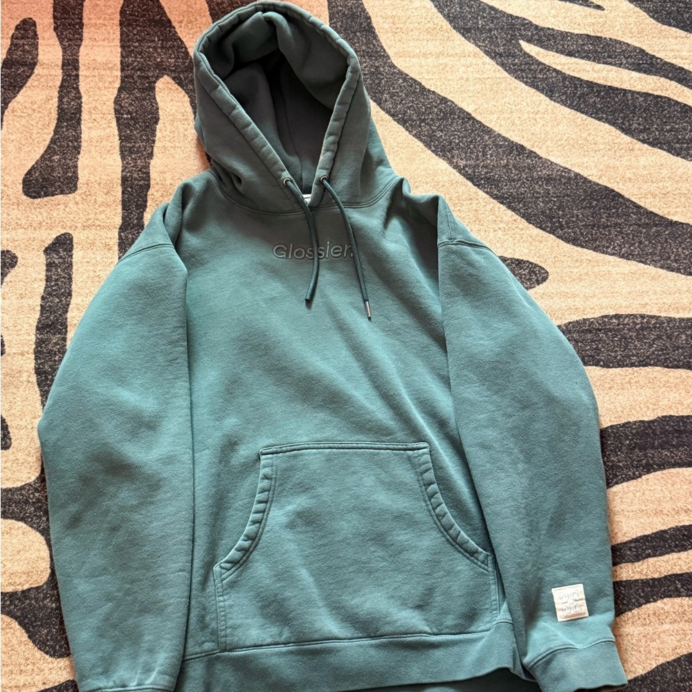 Glossier Womans Green Hoodie